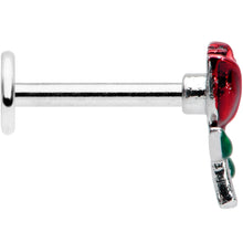 Load image into Gallery viewer, 16G 5/16 Rose Red Flower Valentines Day Labret Monroe Tragus