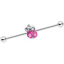 Load image into Gallery viewer, 14G Bunny Rabbit Easter Egg Industrial Barbell 38mm