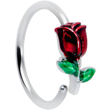 Load image into Gallery viewer, 20G 5/16 Red Rose Flower Valentines Day Nose Hoop