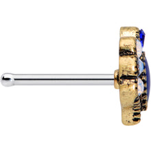 将图片加载到图库查看器,20G 1/4 Clear Blue Gem Heirloom Teardrop Nose Bone