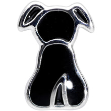 Load image into Gallery viewer, 16G 1/4 Black Sitting Dog Cartilage Tragus Earring
