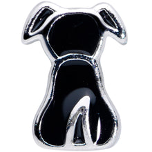 Load image into Gallery viewer, 18G 3/8 Black Sitting Dog Nose Hoop