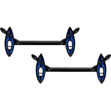 Load image into Gallery viewer, 14G 9/16 Black Blue Summer Kayak Boat Barbell Nipple Ring Set