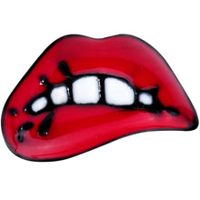 将图片加载到图库查看器,16G 1/4 Black Red Sneering Lips Bite Lips Cartilage Earring