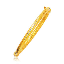 Load image into Gallery viewer, 14k Yellow Gold Polished Cable Motif Bangle