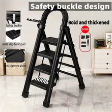 Load image into Gallery viewer, Folding 3/4-Step Ladder β Portable Steel Step Stool, Anti-Slip
