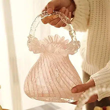 Load image into Gallery viewer, Handmade Glass Purse Vase for Flowers
