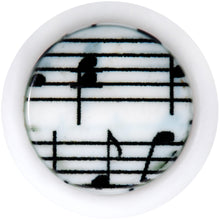 将图片加载到图库查看器,White Music Note Cheater Plug Set
