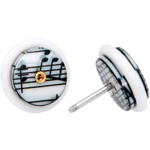 将图片加载到图库查看器,White Music Note Cheater Plug Set