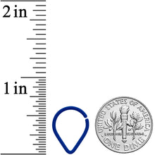 Load image into Gallery viewer, 18G 3/8 Blue Matte Teardrop Cartilage Closure Ring
