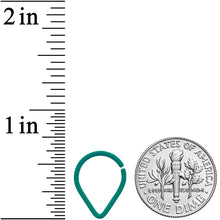 Load image into Gallery viewer, 18G 3/8 Teal Matte Teardrop Cartilage Closure Ring
