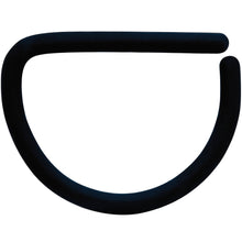 Load image into Gallery viewer, 18G 3/8 Black Matte D Shape Septum Ring