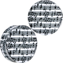 将图片加载到图库查看器,Black White Acrylic Music Notes Double Flare Plug Set