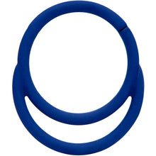 将图片加载到图库查看器,18G 3/8 Blue Matte Double Circle Cartilage Hinged Segment Ring