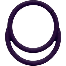 将图片加载到图库查看器,18G 3/8 Dark Purple Matte Double Circle Hinged Segment Ring