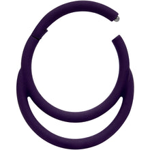 将图片加载到图库查看器,18G 3/8 Dark Purple Matte Double Circle Hinged Segment Ring