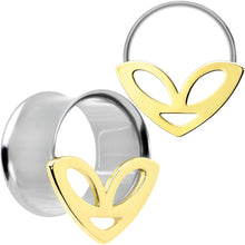 将图片加载到图库查看器,Two Tone Alien Face Double Flare Tunnel Plug Set