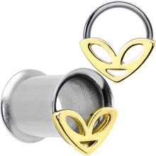 将图片加载到图库查看器,Two Tone Alien Face Double Flare Tunnel Plug Set