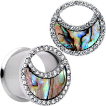 将图片加载到图库查看器,Clear Gem Iridescent Crescent Moon Tunnel Plug Set