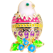 Load image into Gallery viewer, 16G 5/16 Gold Tone Yellow Pink Hatched Easter Chick Labret Tragus