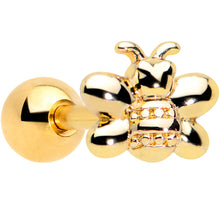 Load image into Gallery viewer, 16G 1/4 Gold Tone Simply Stylish Bee Cartilage Tragus Earring