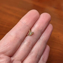 Load image into Gallery viewer, 20G 5/16 Clear CZ Gem Gold Tone Open Butterfly Nose Hoop
