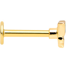 Load image into Gallery viewer, 16G 5/16 Gold Tone Green Inlay Butterfly Labret Monroe Tragus