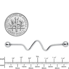 Load image into Gallery viewer, 14G Spiral Center Project Barbell 40mm