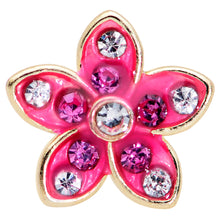 将图片加载到图库查看器,20G 1/4 Clear Purple Gem Flower L Shape Nose Ring