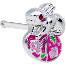 将图片加载到图库查看器,20G 1/4 Pink Gem Pink Easter Egg Easter Bunny Nose Bone