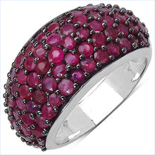 将图片加载到图库查看器,3.58 Carat Genuine Ruby & White Diamond .925 Sterling Silver Ring