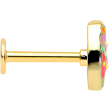 Load image into Gallery viewer, 16G 5/16 Gold Tone Funky Painted Easter Egg Labret Monroe Tragus