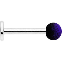 Load image into Gallery viewer, 16G 5/16 Purple Black Ombre Soft Finish Labret Monroe Tragus