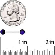 Load image into Gallery viewer, 14G 9/16 Purple Black Ombre Soft Finish Barbell Nipple Ring Set