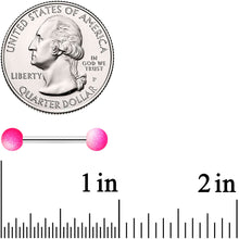 Load image into Gallery viewer, 14G 9/16 Pink White Ombre Soft Finish Barbell Nipple Ring Set
