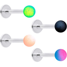 Load image into Gallery viewer, 16G 5/16 Green Purple Blue Pink Soft Ombre Labret Tragus Set of 4