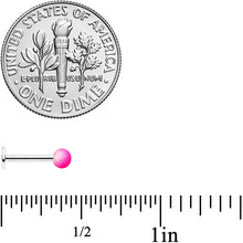 Load image into Gallery viewer, 16G 5/16 Pink Yellow Blue Ombre Soft Finish Labret Tragus Set of 4