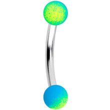 Load image into Gallery viewer, 16G 5/16 Blue Pink Green Ombre Soft Finish Eyebrow Ring Set of 4