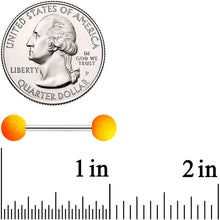 Load image into Gallery viewer, Orange Yellow Ombre Soft Finish Barbell Tongue Ring