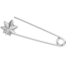 Load image into Gallery viewer, 14G Pot Leaf Punk Rock Safety Pin Industrial Barbell 38mm