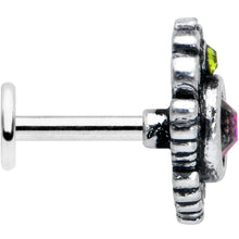 Load image into Gallery viewer, 16G 1/4 Orange Green Tourmaline Fire Labret Monroe Tragus