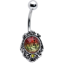 Load image into Gallery viewer, Sunset Tourmaline Orb Belly Ring