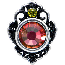 Load image into Gallery viewer, 16G 5/16 Green Orange Tourmaline Fire Labret Monroe Tragus