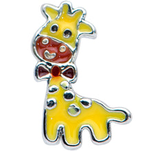 Load image into Gallery viewer, 20G 5/16 Bow Tie Yellow Red Giraffe Nose Hoop
