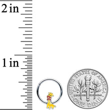 将图片加载到图库查看器,16G 3/8 Bow Tie Yellow Red Giraffe Hinged Segment Ring