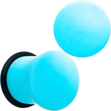 Load image into Gallery viewer, Blue White Ombre Matte Acrylic Single Flare Plug Set