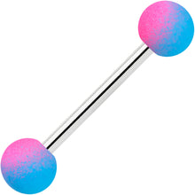 将图片加载到图库查看器,Black Peach Blue Pink Ombre Soft Finish Barbell Tongue Ring Set of 4