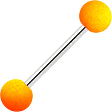 将图片加载到图库查看器,Red Pink Orange Black Ombre Soft Finish Barbell Tongue Ring Set of 4