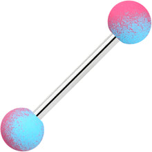 将图片加载到图库查看器,Red Pink Orange Black Ombre Soft Finish Barbell Tongue Ring Set of 4
