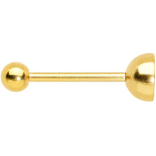 Load image into Gallery viewer, Gold Tone Rainbow Grapefruit Barbell Tongue Ring